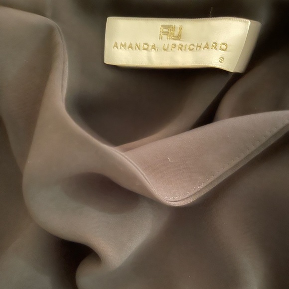 Amanda Uprichard Tie Strap Shoulder Tiered Ruffle Tank Black S - Picture 5 of 5